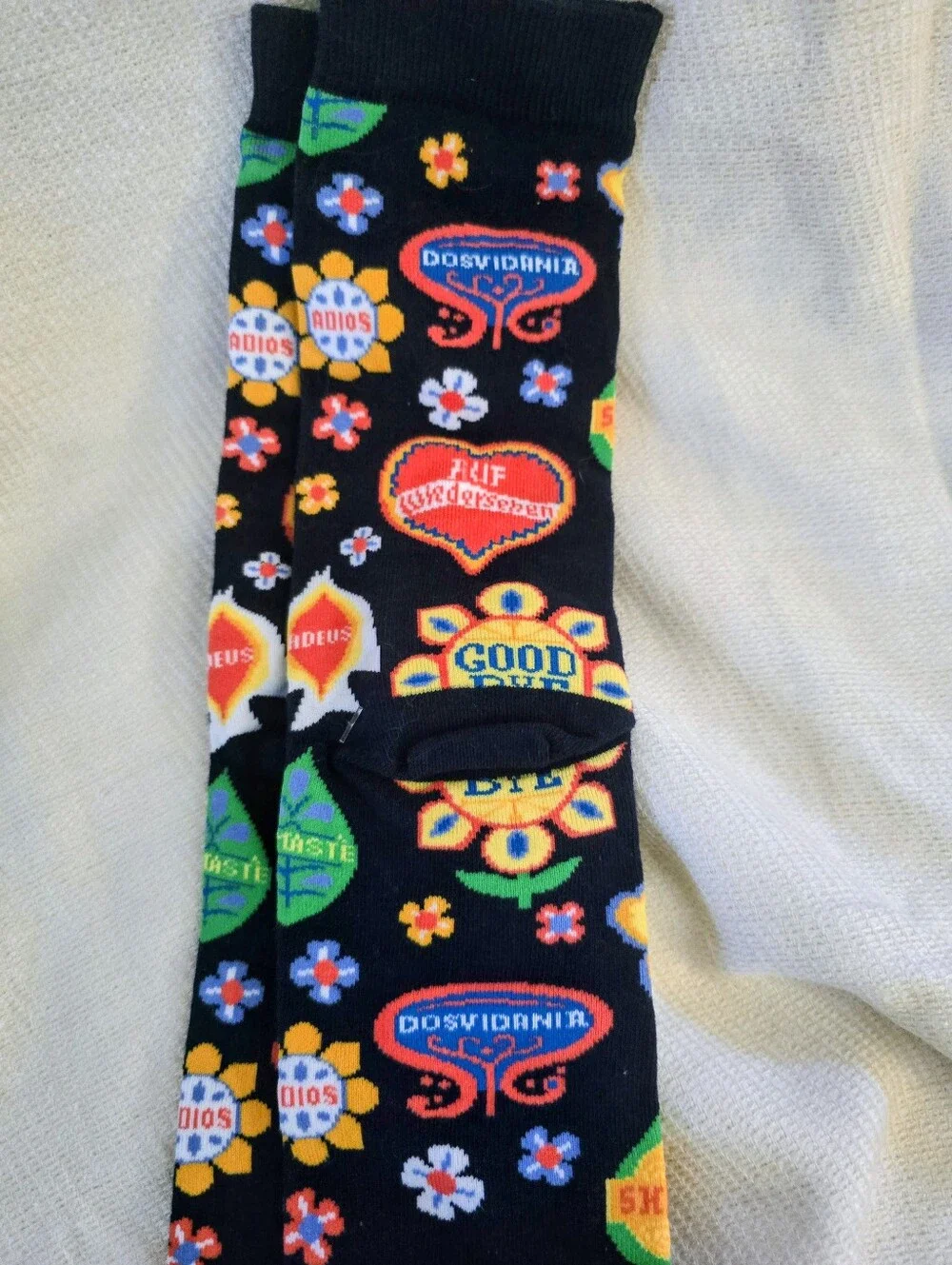NW/T Disney Parks Its A Small World Socks Ladies 5-10 or Men 5-9 Disneyland